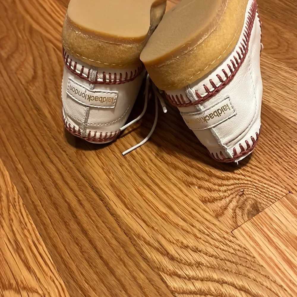 New Anthropologie Laidback London Crochet Accented Booties- white size 39 or 9